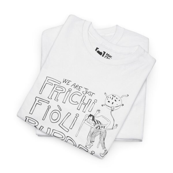 T-shirt bambino “Lost in Casciara” con grafiche in dialetto marchigiano – MarcheLove