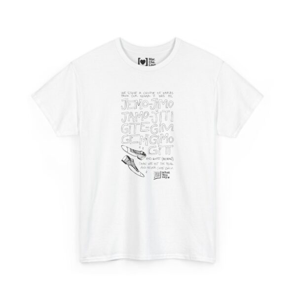 Maglietta con frase punk e dialettale sul verbo andare – capsule Lo(w)-cal MarcheLove