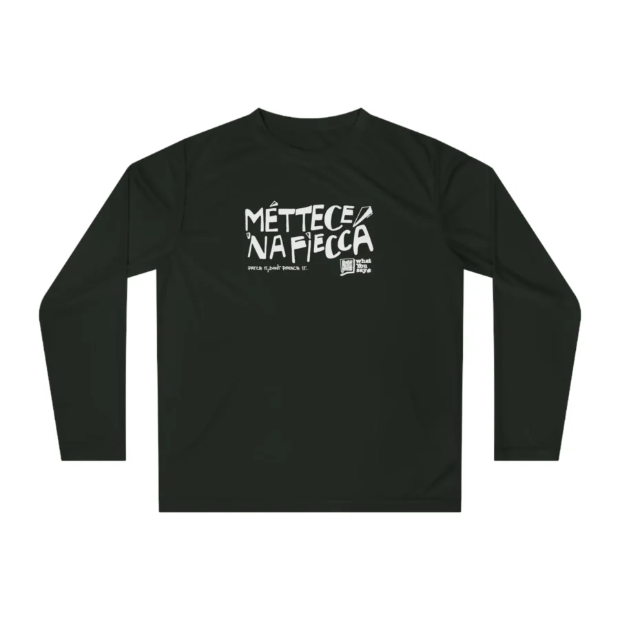 Maglietta longa nera - Mettece na Fiecca